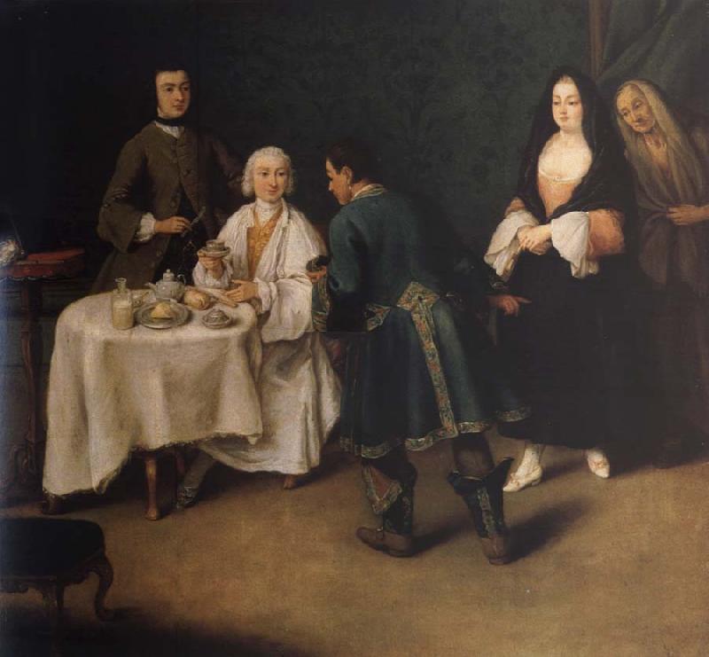 Pietro Longhi The visit in the lord Sweden oil painting art